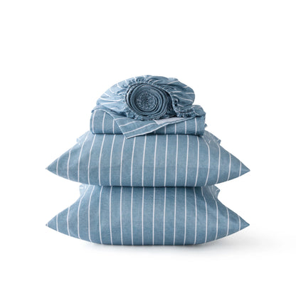 Cotton-Like Striped Sheet Sets