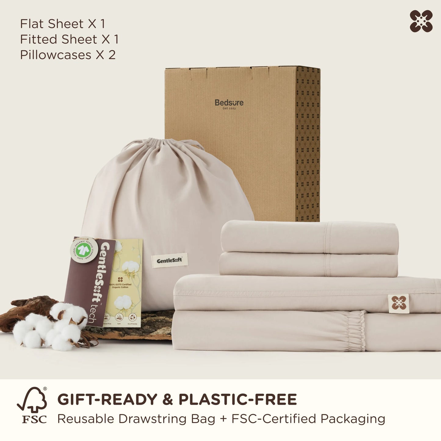 PureWoven™ Organic Cotton Sheet Set