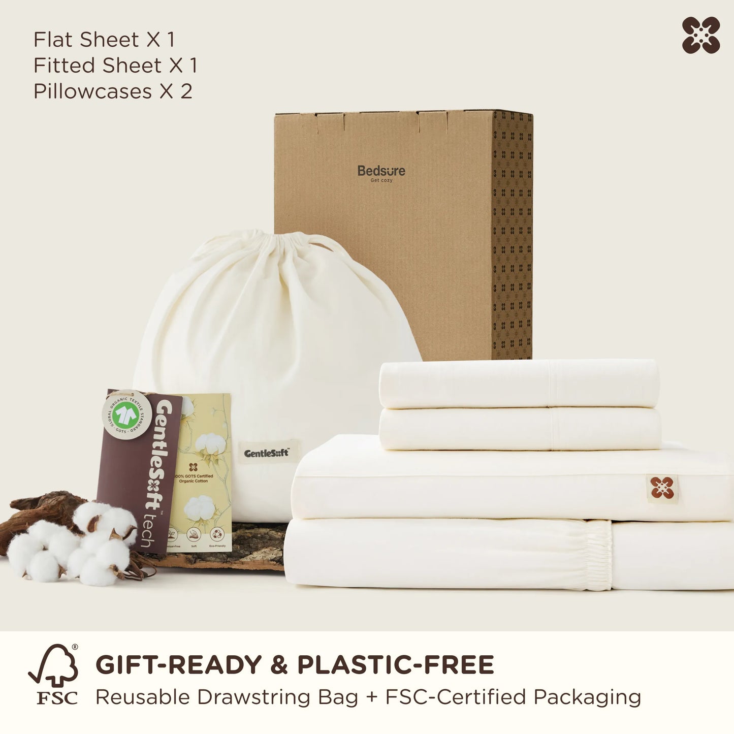 PureWoven™ Organic Cotton Sheet Set