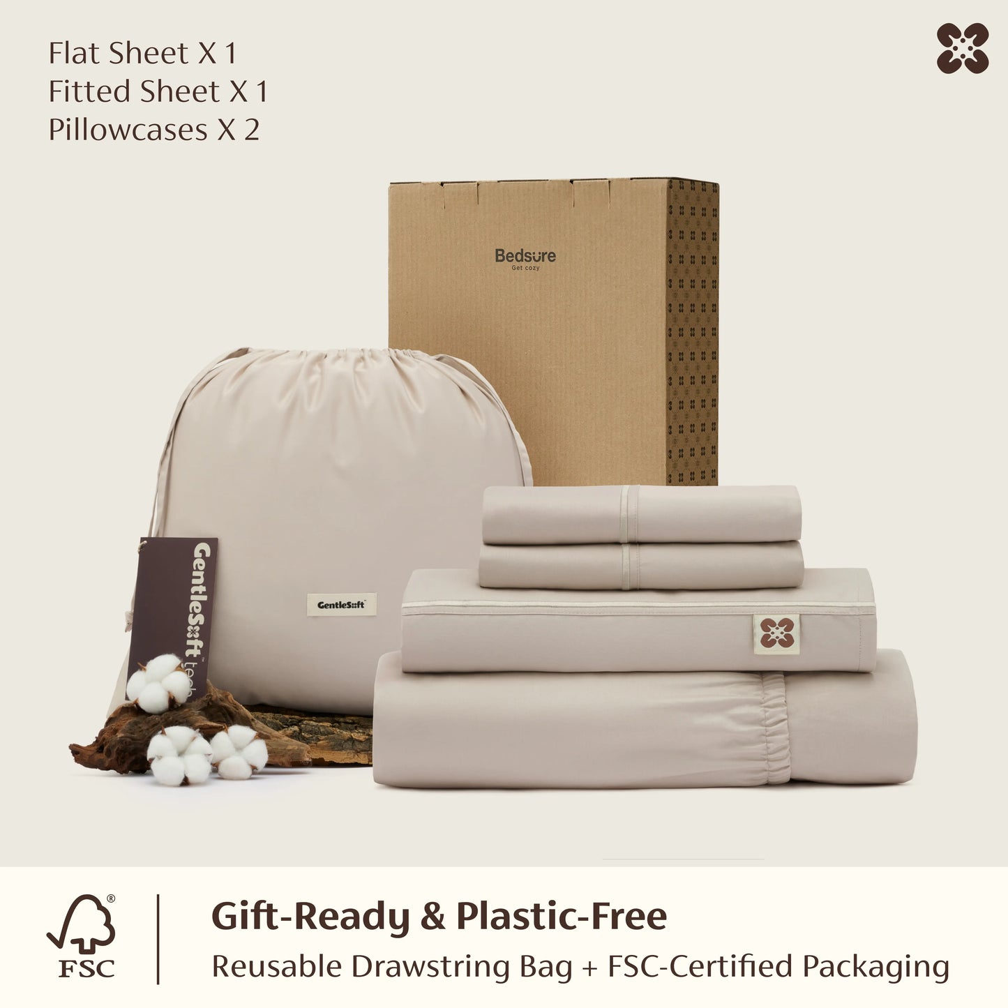 PureWoven™ Giza Egyptian Cotton Sheet Set