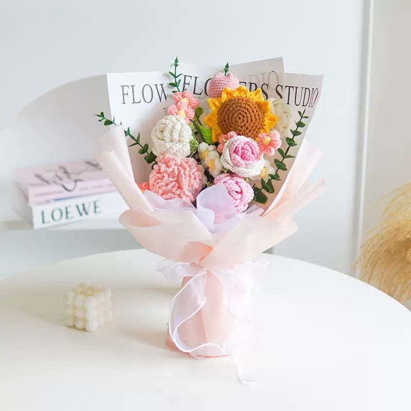 BloomForever™ — Handcrafted Crochet Flower Bouquet
