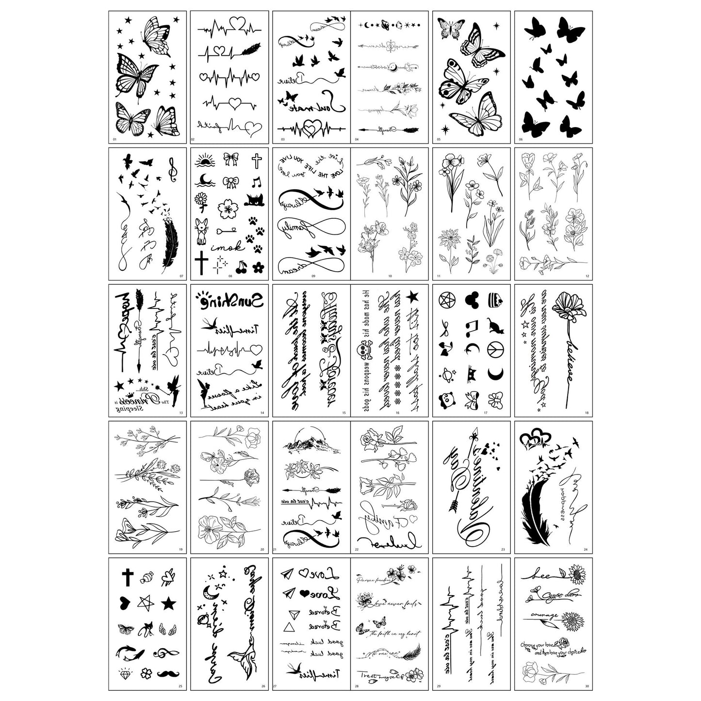 TinyInk Pack™ — Mini Temporary Tattoo Mega Sheets