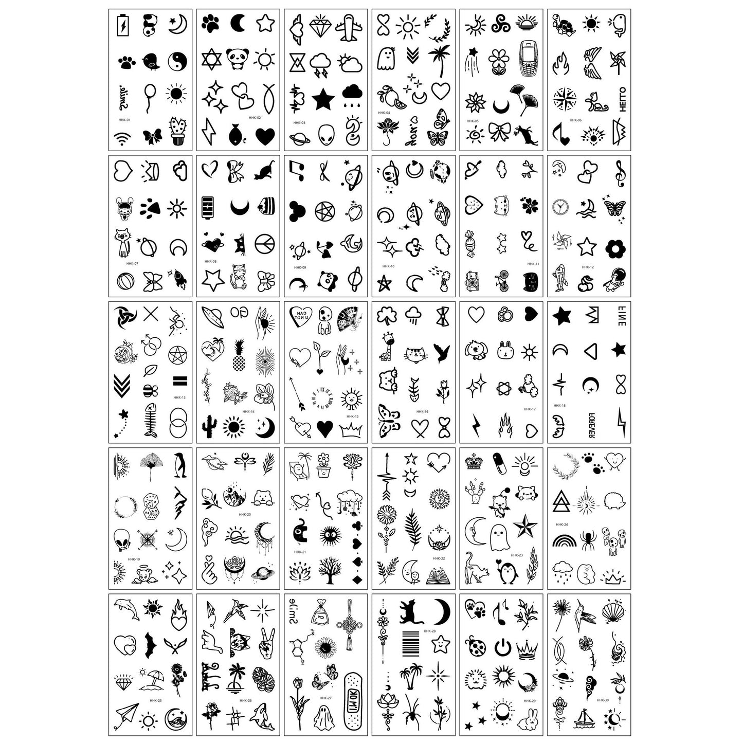 TinyInk Pack™ — Mini Temporary Tattoo Mega Sheets
