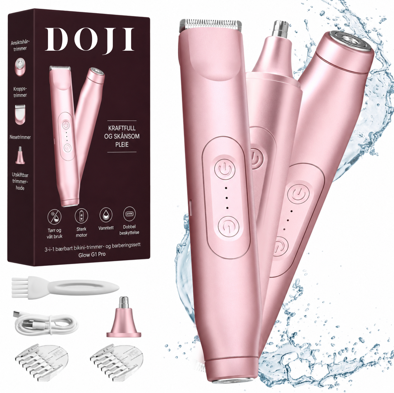 Glow G1 Pro 3 in 1 Portable Women Bikini Trimmer&Shaver