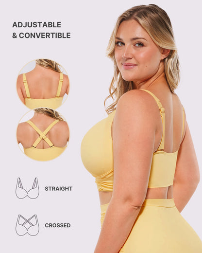 Twist-Front Bikini Top & High-Waisted Bottom Set