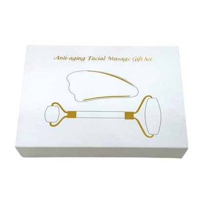 Sett med massasjerulle og Gua Sha
