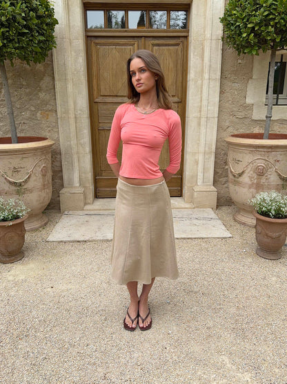 Gemma midi skirt - Beige