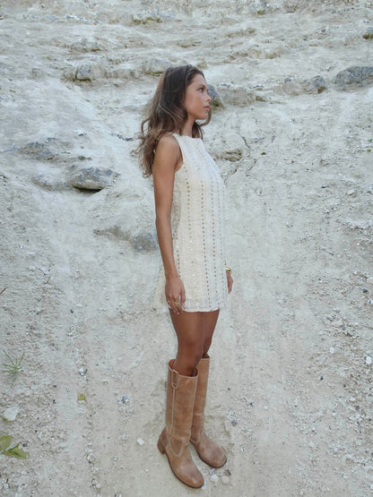 Tassy mini dress - Beige